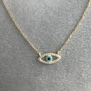 Gold evil eye necklace